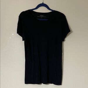 Vince Elegant Black Short Sleeve Top